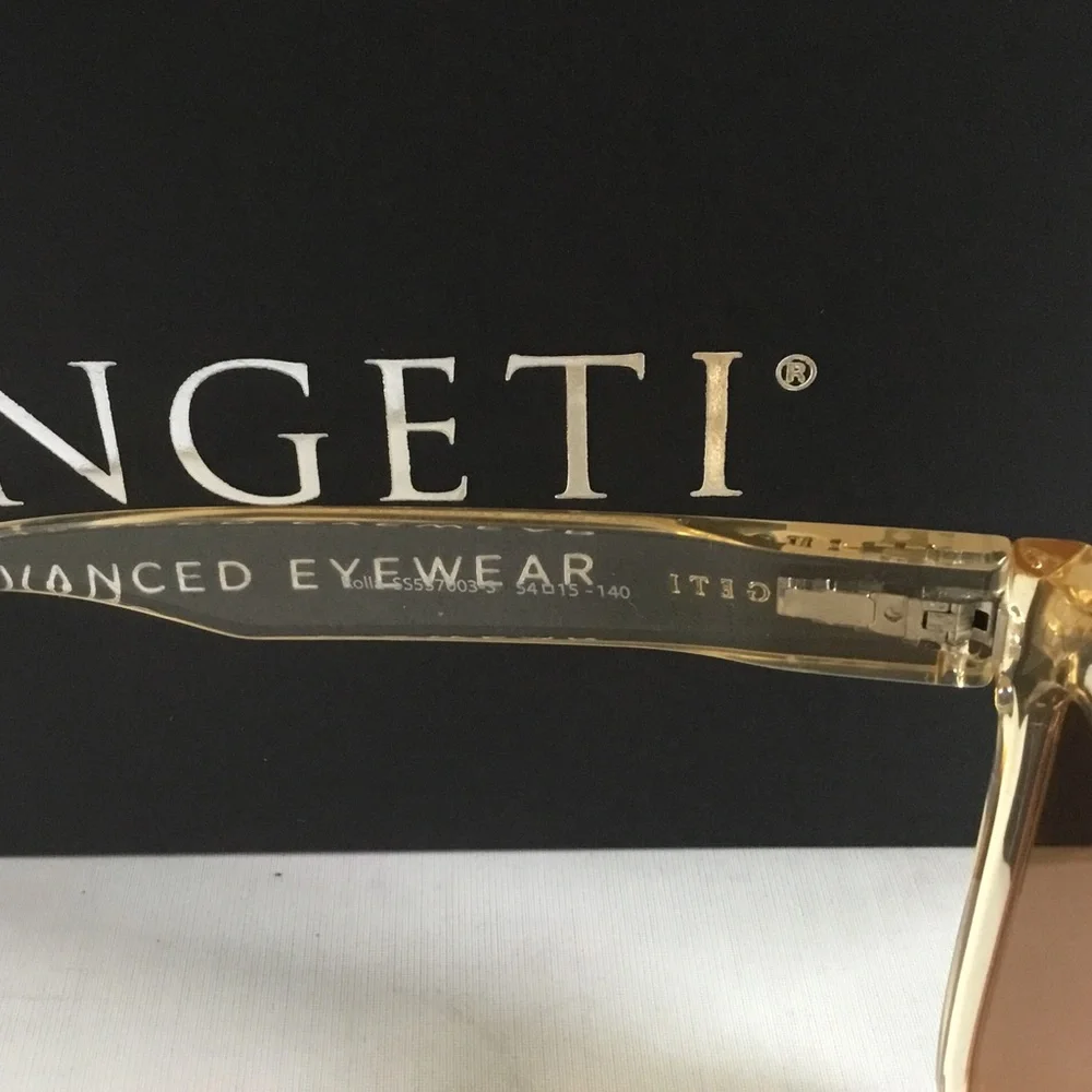 Serengeti Rolla  Women's Amber Crystal Frame Sunglasses Polarized.